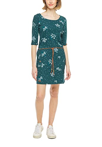 Ragwear Damen Kleid Tanya Flowers 2231-20002 Petrol 5028 Türkis, Größe:XS von Ragwear