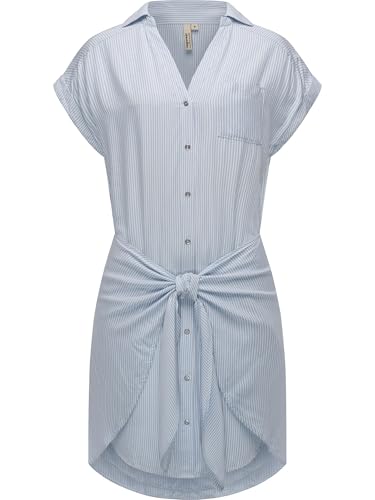 Ragwear Damen Kurzarm Sommerkleid kurzes Blusenkleid mit Taillenband und Brusttasche Bahaya Stripe YOUMODO Cloud Gr. M Ragwear Damen Kurzarm Sommerkleid kurzes Blusenkleid mit Taillenband und Brusttasche Bahaya Stripe YOUMODO Cloud Gr. M von Ragwear