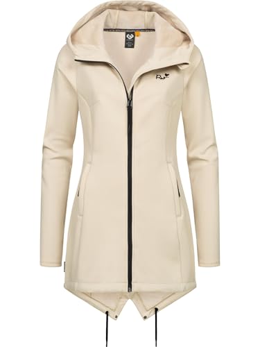 Ragwear Damen Kurzmantel Softshellmantel mit super kuscheligem, warmem Fleece-Innenfutter Wingi YOUMODO Ecru Gr. XXL von Ragwear