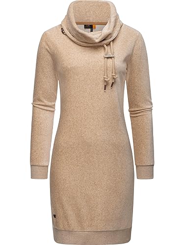 Ragwear Damen Langarm Minikleid kurzes Elegantes Winterkleid Chloe Velvet Sand23 Gr. L von Ragwear
