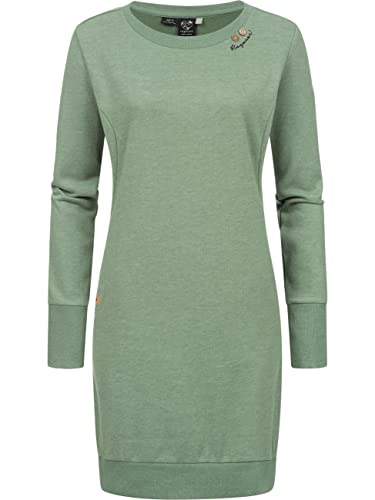 Ragwear Damen Langarm Sweatkleid Winterkleid aus Biobaumwolle und recyceltem Polyester Menita Organic Green Gr. XL von Ragwear