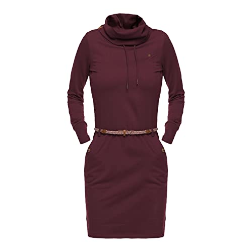 Ragwear Damen Langarmkleid Kleid Laurra A, Farbe:Bordeaux, Größe:M, Artikel:-4070 Wine von Ragwear