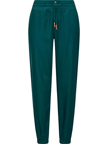 Ragwear Damen Lange Hose leichte Stoffhose mit Bindeband Talin Dark Green23 Gr. 25 von Ragwear