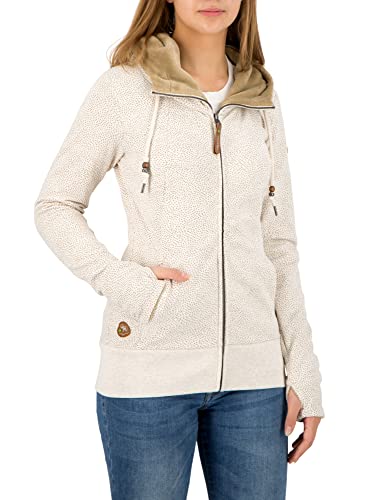 Ragwear Damen Liberty Organic II Kapuzenjacke, Frauen Zip Hoodie,Kapuzenpullover,Sweatjacke,warm,kuschlig,Winterpullover,Regular Fit,Beige,S von Ragwear