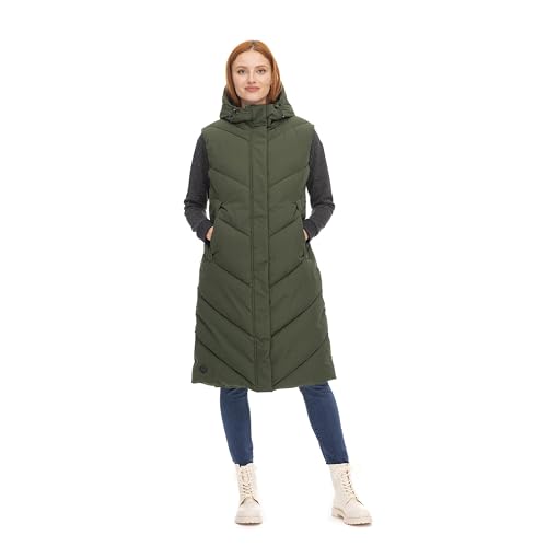 Ragwear Damen Longweste Suminka dark olive S von Ragwear