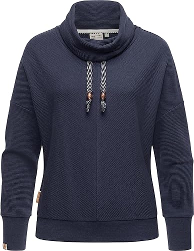 Ragwear Damen Oversize-Sweatshirt Longsleeve Pullover aus nachhaltigem Material Balancia Organic Navy Gr. XL von Ragwear