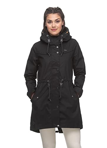 Ragwear CANNY Damen Frauen Parka,Mantel,Übergangsmantel mit Kapuze,Herbstmantel,wasserabweisend,Schwarz,M Ragwear CANNY Damen Frauen Parka,Mantel,Übergangsmantel mit Kapuze,Herbstmantel,wasserabweisend,Schwarz,M von Ragwear