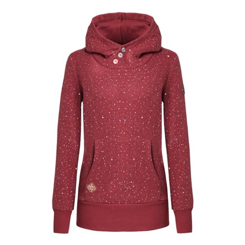 Ragwear Damen Pullover Kapuzenpullover Sweater Sweatshirt Hoodie Chelsee, Farbe:Rot, Größe:M, Artikel:-4051 Raspberry von Ragwear