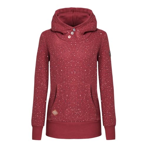 Ragwear Damen Pullover Kapuzenpullover Sweater Sweatshirt Hoodie Chelsee, Farbe:Rot, Größe:S, Artikel:-4051 Raspberry von Ragwear