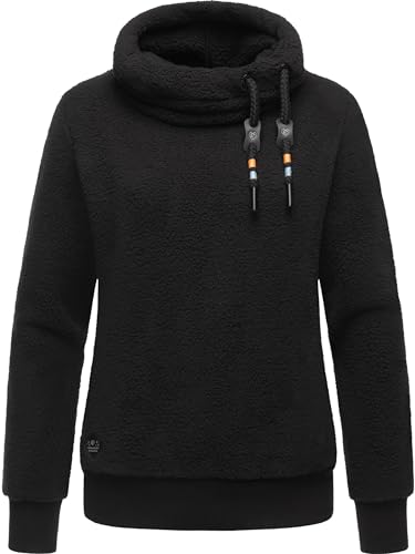 Ragwear Damen Pullover Sweatshirt aus kuschligem Teddyfleece Menny Black Gr. L von Ragwear