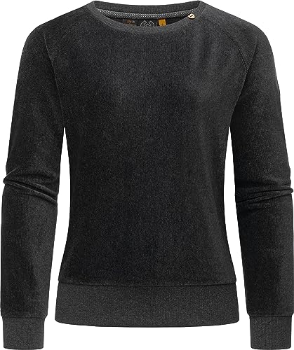 Ragwear Damen Pullover Sweatshirt in Cord-Optik Johanka Velvet Dark Grey Gr. 4XL von Ragwear