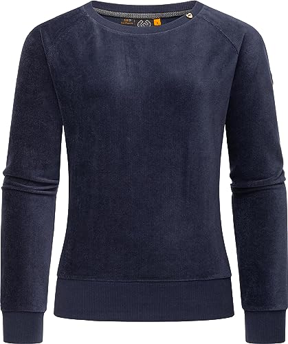 Ragwear Damen Pullover Sweatshirt in Cord-Optik Johanka Velvet Navy Gr. XL von Ragwear