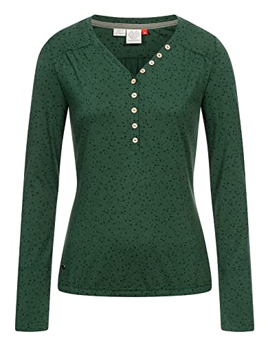 Ragwear Damen Shirt Langarmshirt Pinch Print, Farbe:Oliv, Artikel:-5010 Dark Olive, Größe:L von Ragwear