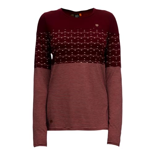 Ragwear Damen Shirt Longsleeve Langarmshirt Faviola, Farbe:Rot, Artikel:-4055 Wine red, Größe:2XL von Ragwear