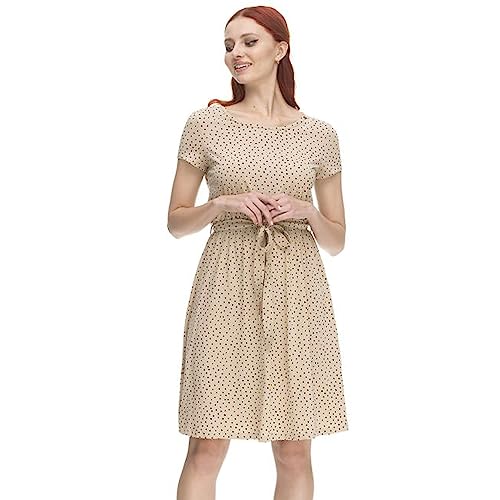 Ragwear Olina Dress Organic Damen Frauen Kurzarmkleid,Kleid,Freizeitkleid,Sommerkleid,Shirtkleid,Kurzarm,Taillengürtel,Braun,S von Ragwear