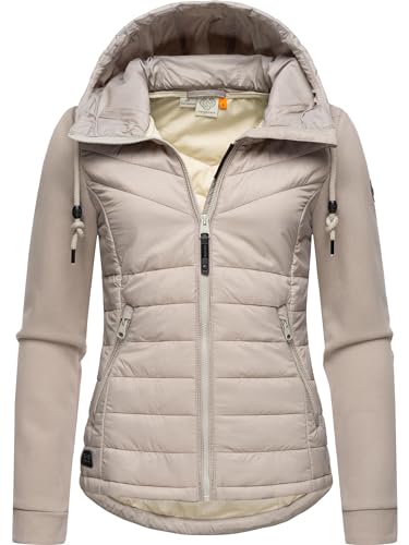 Ragwear Damen Übergangsjacke leichte Steppjacke kurz mit weichen Ärmeln und Kapuze Lucinda Bone24 Gr. XXL von Ragwear