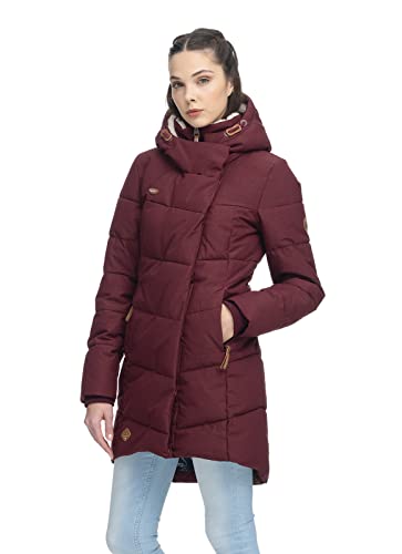 Ragwear PAVLA Damen Frauen Mantel,Parka,Steppmantel,lange Jacke,Stehkragen,wasserdicht,Rot,XL von Ragwear