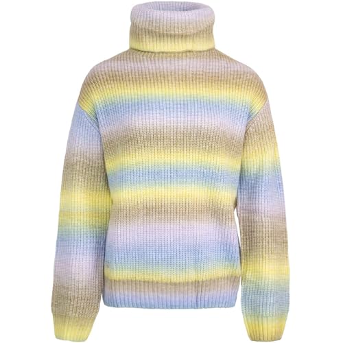 Ragwear Damen Stickpullover Rollkragenpullover Safna Pullover Strick Rollkragen gestreift (DE/NL/SE/PL, Alphanumerisch, XS, Regular, Regular, Lavender) von Ragwear