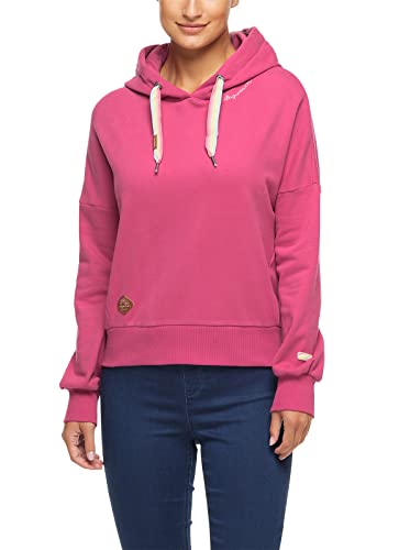 Ragwear GOBBY Damen Frauen Kapuzenpulli,Kapuzenpullover,Hoodie,Pullover mit Kapuze,Regular Fit,Magenta (4037),XS von Ragwear