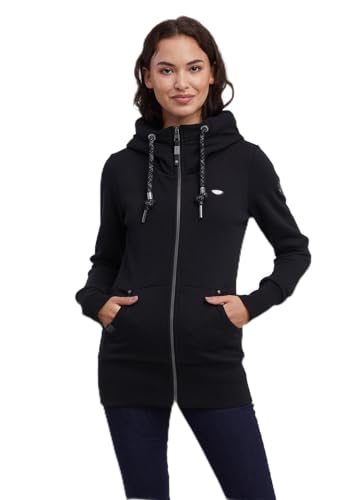 Ragwear Damen Sweatjacke NESKA ZIP CORE - Black von Ragwear