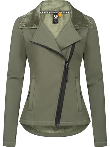 Ragwear Damen Sweatjacke Trainingsjacke innen kuschelig weich angeraut Saskie YOUMODO Dark Olive Gr. 3XL von Ragwear