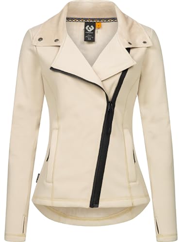 Ragwear Damen Sweatjacke Trainingsjacke innen kuschelig weich angeraut Saskie YOUMODO Ecru Gr. L von Ragwear