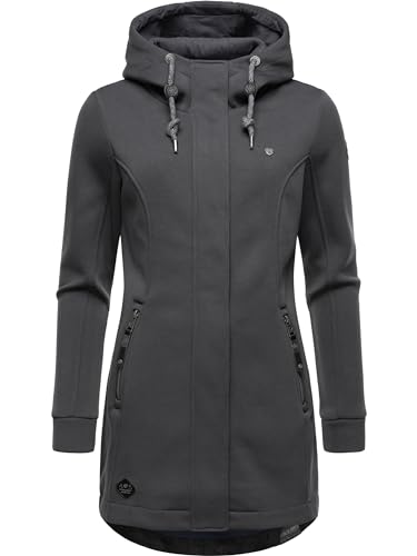 Ragwear Damen Sweatmantel Letti Bonded Dark Grey Gr. XL von Ragwear