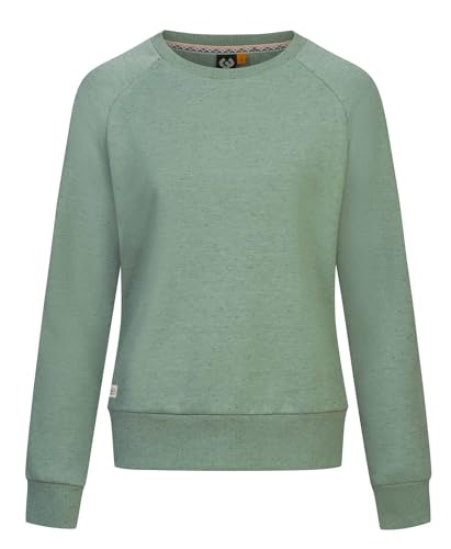 Ragwear Damen Sweatshirt Joann Pullover meliert Pulli Sweater Rundhals 2421-30004 Dusty Green (5036) S von Ragwear