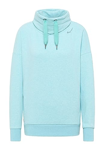 Ragwear Damen Sweatshirt Julissa Sweater mit Schalkragen Herbst Winter Überschnittene Schulter Streetwear-Style (DE/NL/SE/PL, Alphanumerisch, XXL, Regular, Regular, Blau) von Ragwear