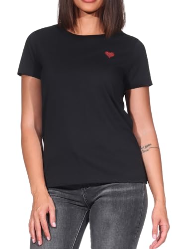 Ragwear Damen T-Shirt Kurzarmshirt Rundhals Adori A 2521-10001 Black (1010) XL von Ragwear
