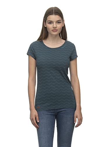 Ragwear Damen T-Shirt Mintt Zig Zag Dark Green XS von Ragwear