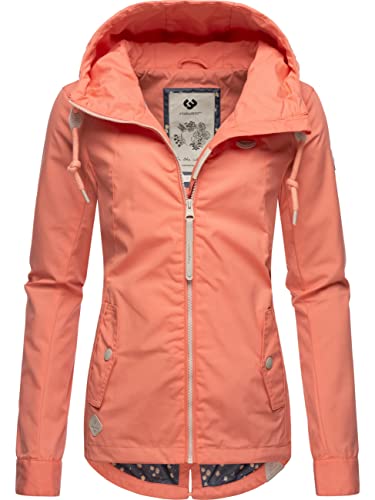 Ragwear leichte Damen Übergangsjacke kurz Outdoor-Jacke wasserdicht Parka mit Kapuze Monade Übergang YOUMODO Peach22 Gr. S von Ragwear