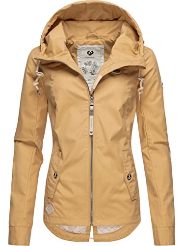 Ragwear leichte Damen Übergangsjacke kurz Outdoor-Jacke wasserdicht Parka mit Kapuze Monade Übergang YOUMODO Sand22 Gr. S von Ragwear