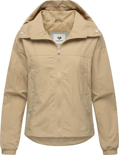 Ragwear Damen Übergangsjacke Oversized Sommerjacke kurz mit im Kragen verstaubarer Kapuze Cerys YOUMODO Sand Gr. XXL von Ragwear