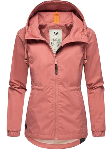 Ragwear Damen Übergangsjacke leichte Jacke kurz wasserdicht (Wassersäule: 4.000 mm) mit Kapuze Danka Old Pink24 Gr. 3XL von Ragwear