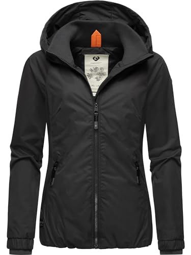 Ragwear Damen Übergangsjacke leichte Jacke kurz mit Kapuze Dizzie Black24 Gr. 3XL von Ragwear