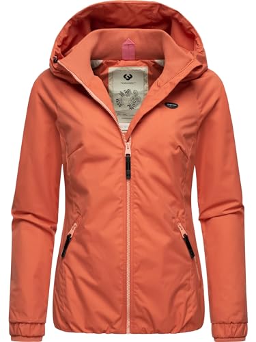 Ragwear Damen wasserdichte Übergangsjacke leichte Jacke kurz mit Kapuze Dizzie Intl Brick Red024 Gr. XL von Ragwear
