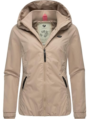 Ragwear Damen Übergangsjacke leichte Jacke kurz mit Kapuze Dizzie Latte024 Gr. L von Ragwear