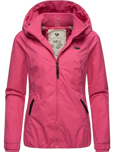 Ragwear Damen Übergangsjacke leichte Jacke kurz mit Kapuze Dizzie Magenta024 Gr. M von Ragwear