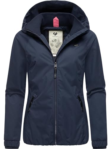 Ragwear Damen Übergangsjacke leichte Jacke kurz mit Kapuze Dizzie Navy024 Gr. 4XL von Ragwear