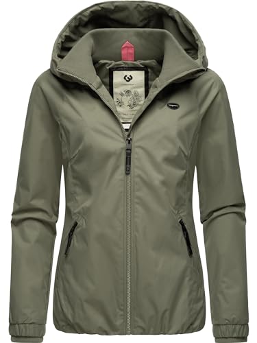 Ragwear Damen Übergangsjacke leichte Jacke kurz mit Kapuze Dizzie Olive024 Gr. S von Ragwear