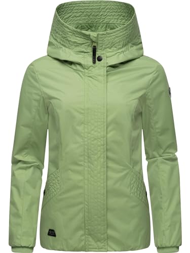 Ragwear Damen Übergangsjacke leichte Jacke kurz mit Kapuze Vannesa Light Green Gr. XXL von Ragwear