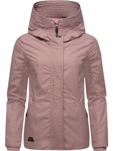 Ragwear Damen Übergangsjacke leichte Jacke kurz mit Kapuze Vannesa Mauve Gr. 4XL von Ragwear