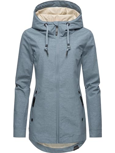 Ragwear Damen Übergangsjacke leichte Jacke Kurzmantel mit Verstellbarer Kapuze Zuzka Stone Blue24 Gr. M von Ragwear