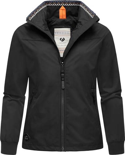 Ragwear Damen Übergangsjacke leichte Jacke kurz mit hohem Stehkragen Apola YOUMODO Black Gr. L von Ragwear