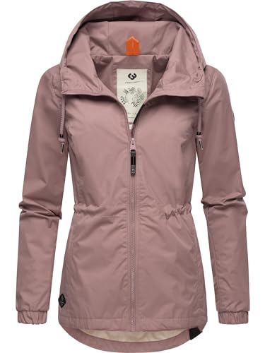 Ragwear Damen Übergangsjacke leichte Jacke kurz wasserdicht (Wassersäule: 4.000 mm) mit Kapuze Danka Mauve24 Gr. L von Ragwear