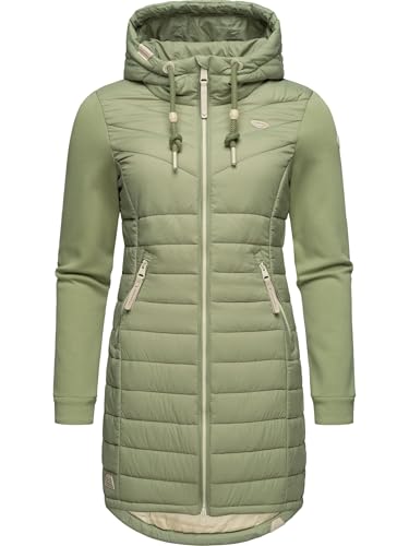 Ragwear Damen Übergangsjacke leichte Jacke lang mit Kapuze Lucinda Long II Intl Light Olive24 Gr. XS von Ragwear