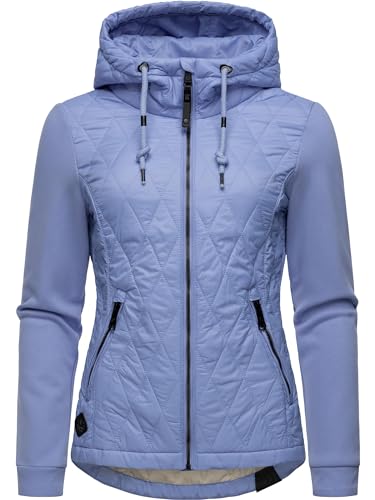 Ragwear Damen Übergangsjacke leichte Steppjacke kurz mit weichen Ärmeln und Kapuze Lucinda Blue024 Gr. M von Ragwear