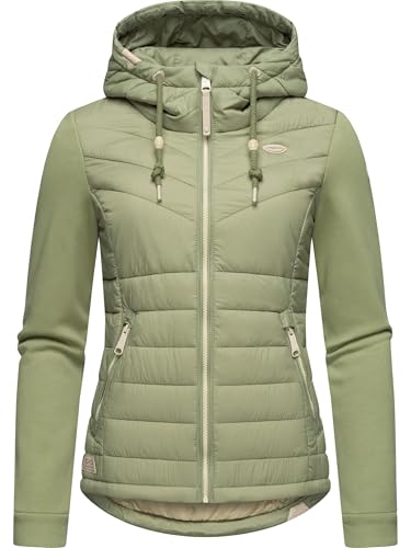 Ragwear Damen Übergangsjacke leichte Steppjacke kurz mit weichen Ärmeln und Kapuze Lucinda Light Olive2024 Gr. 3XL von Ragwear