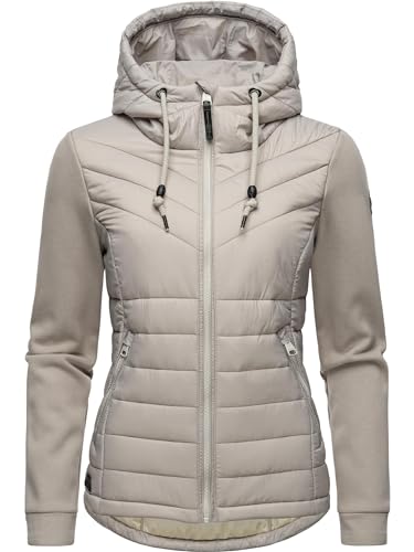 Ragwear Damen Übergangsjacke leichte Steppjacke kurz mit weichen Ärmeln und Kapuze Sandrra Bone Gr. 3XL von Ragwear